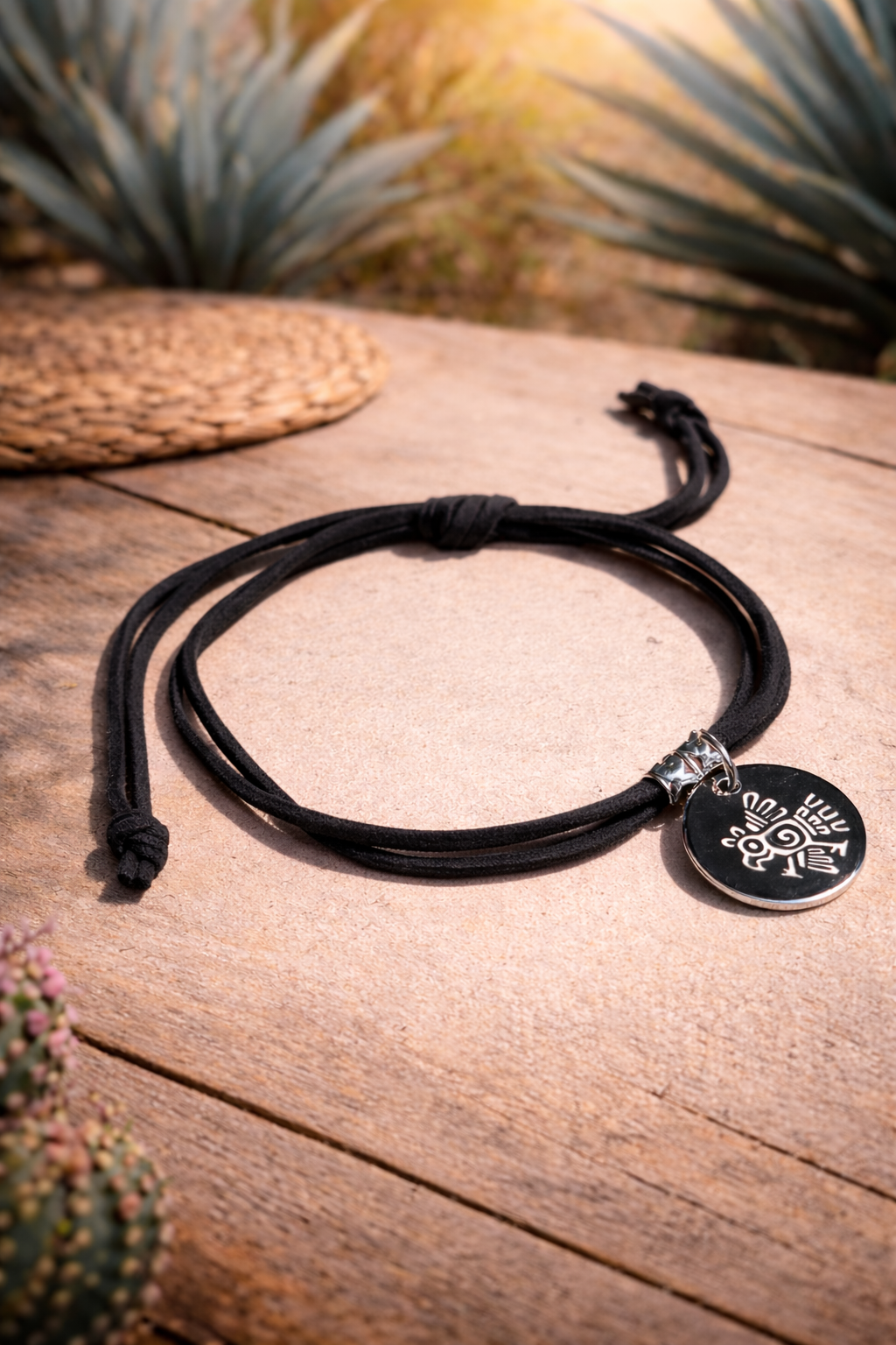 Tequila Partida Firebird Charm Bracelet – Black Leather – Partida